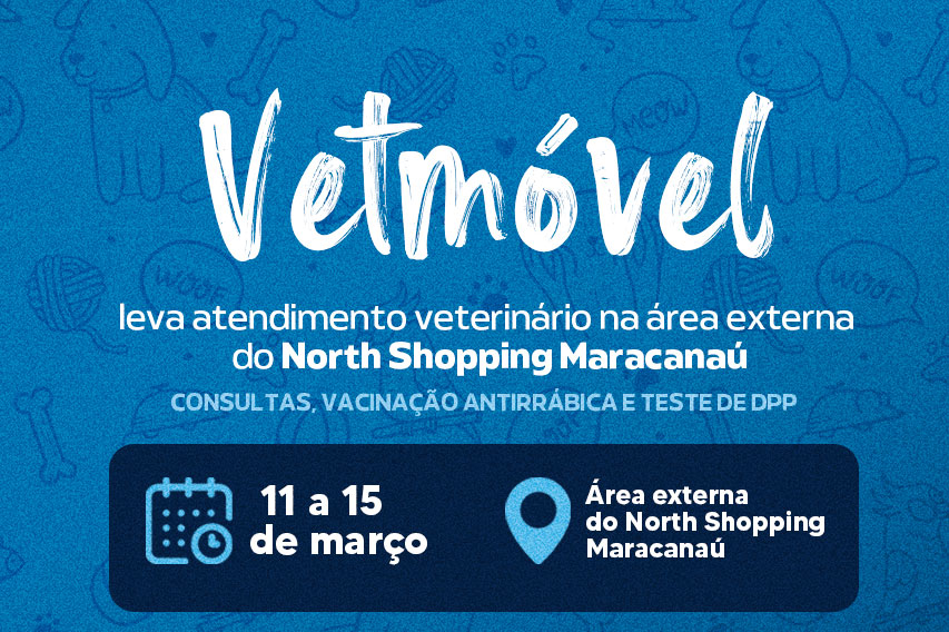VetMóvel leva atendimento veterinário na área externa do North Shopping Maracanaú ‌